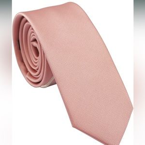 NWT Rose Gold/Pink necktie with pocket square